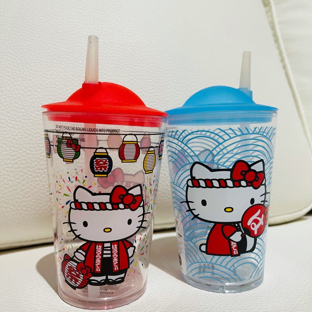 Hellokitty 2 Plastic Cup With Straw - image 4